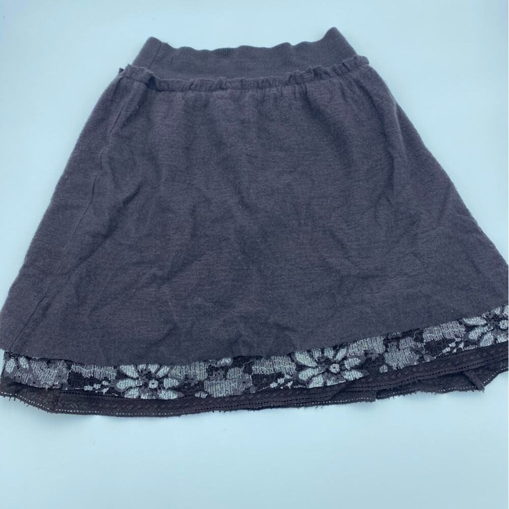 Anthropologie Knitted & Knotted Lace Detail Sweater Skirt Small